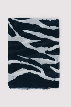 cachecol com estampado de zebra
