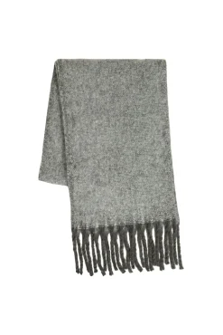 Cachecol malhado com franjas