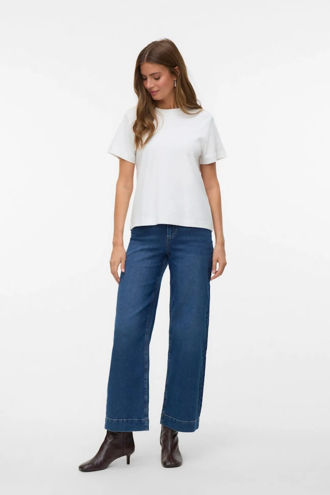 Calça calça de perna larga