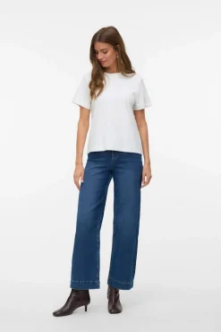 Calça calça de perna larga