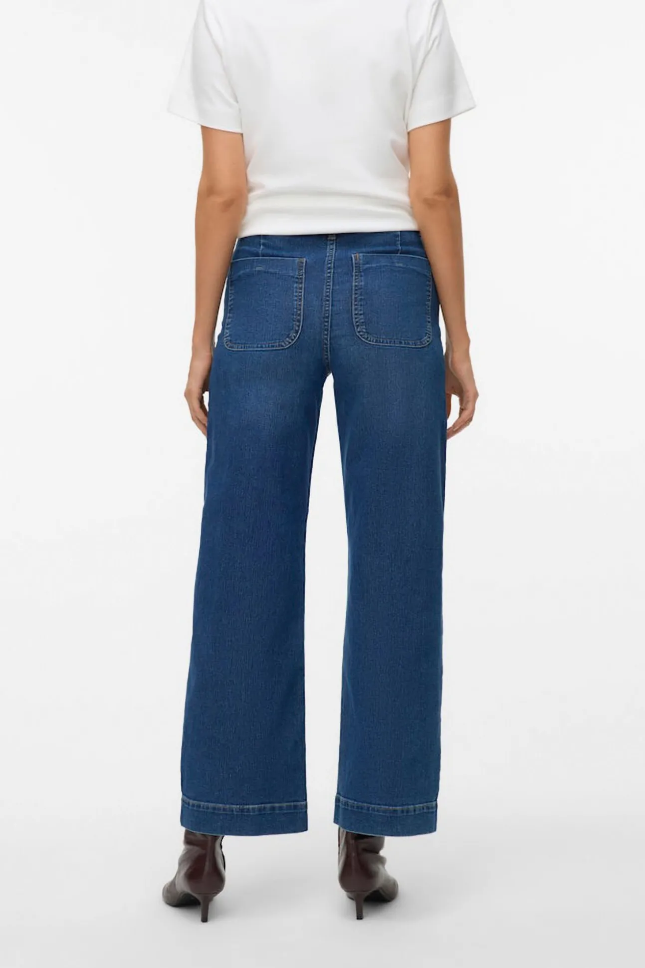 Calça calça de perna larga