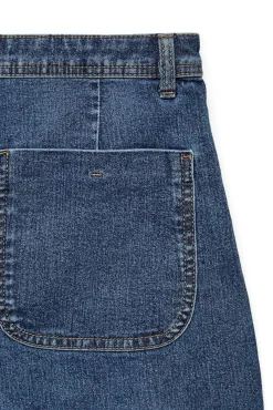 Calça calça de perna larga
