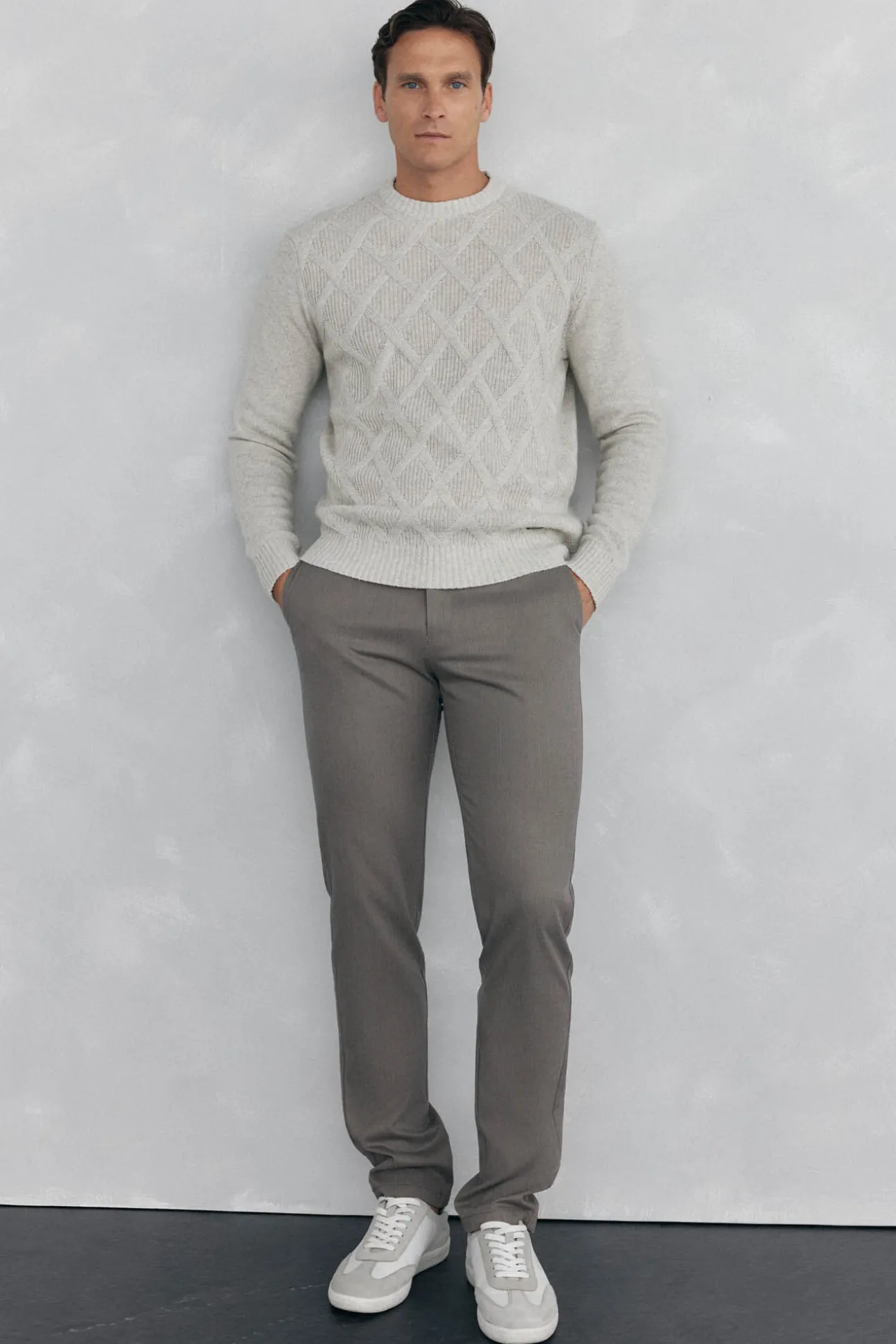 Calça calças chino com estampa slim fit