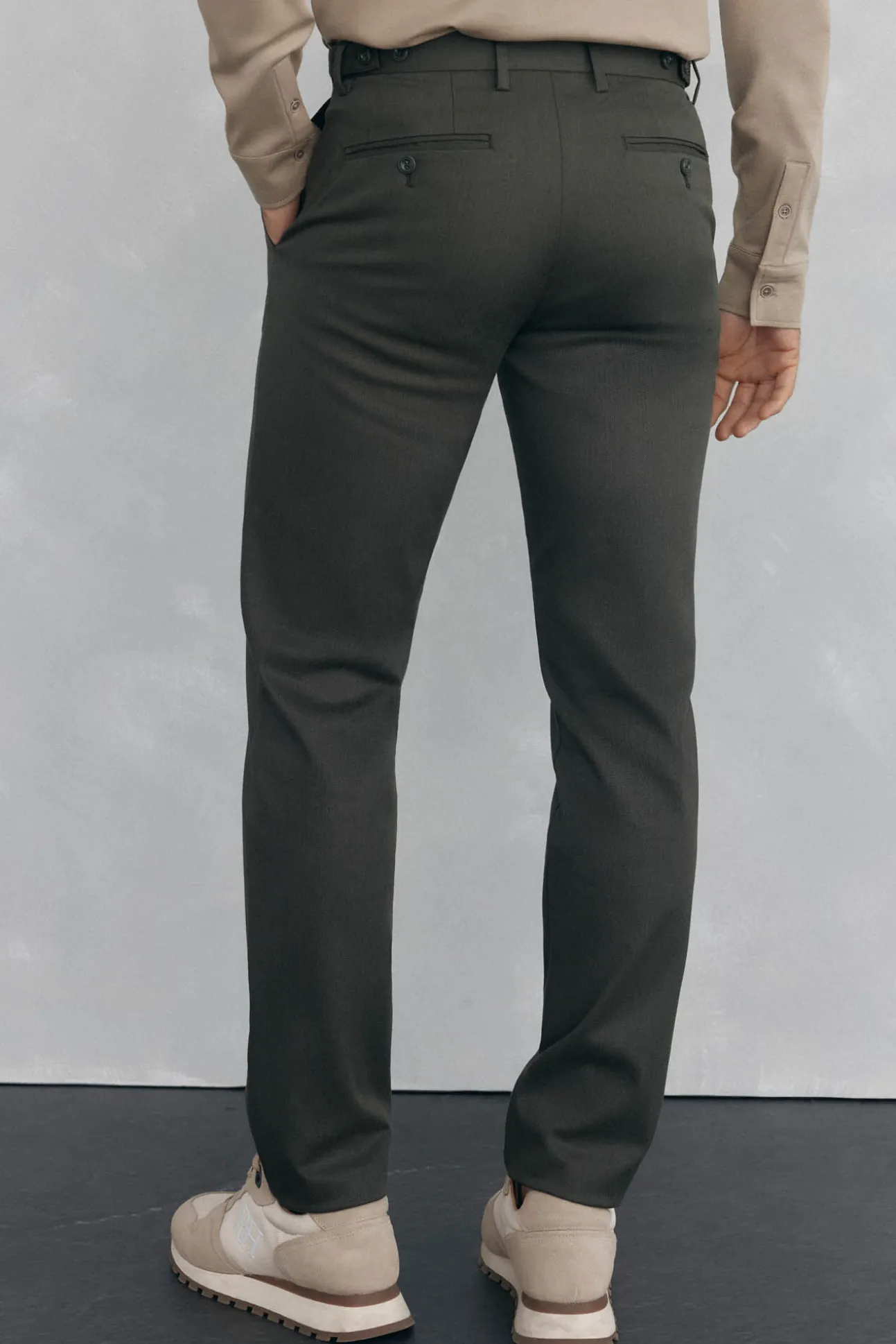 Calça calças chino com estampa slim fit