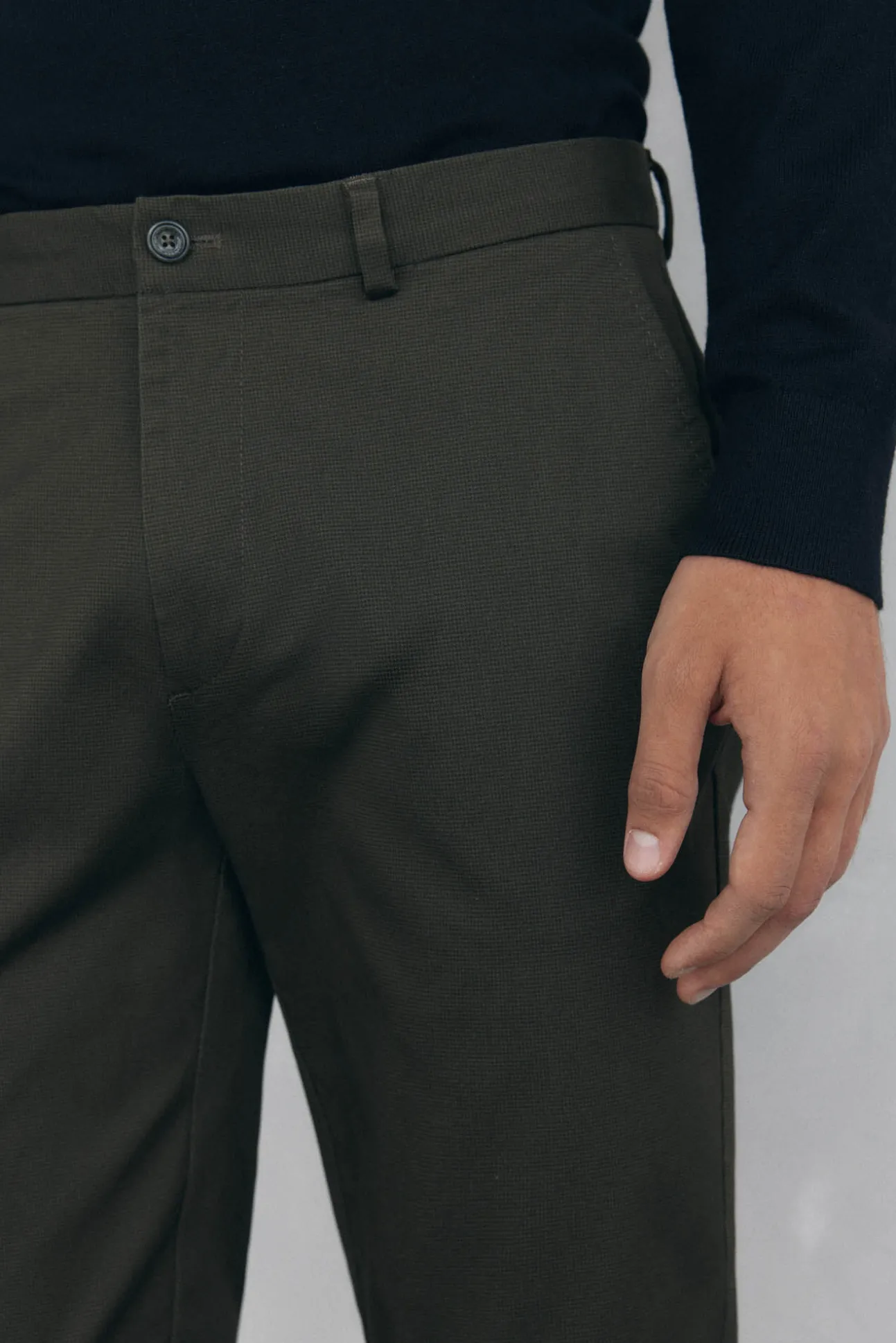 Calça calças chino com estampa slim fit