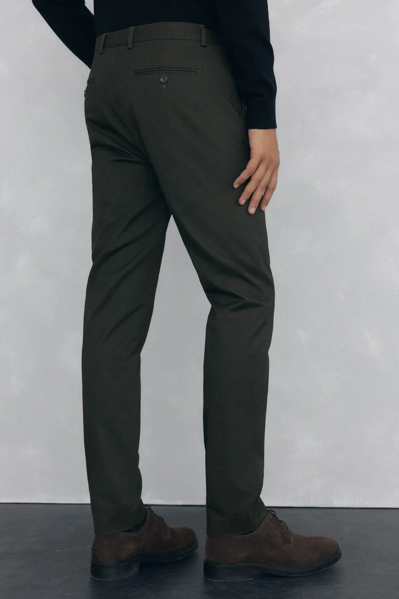 Calça calças chino com estampa slim fit
