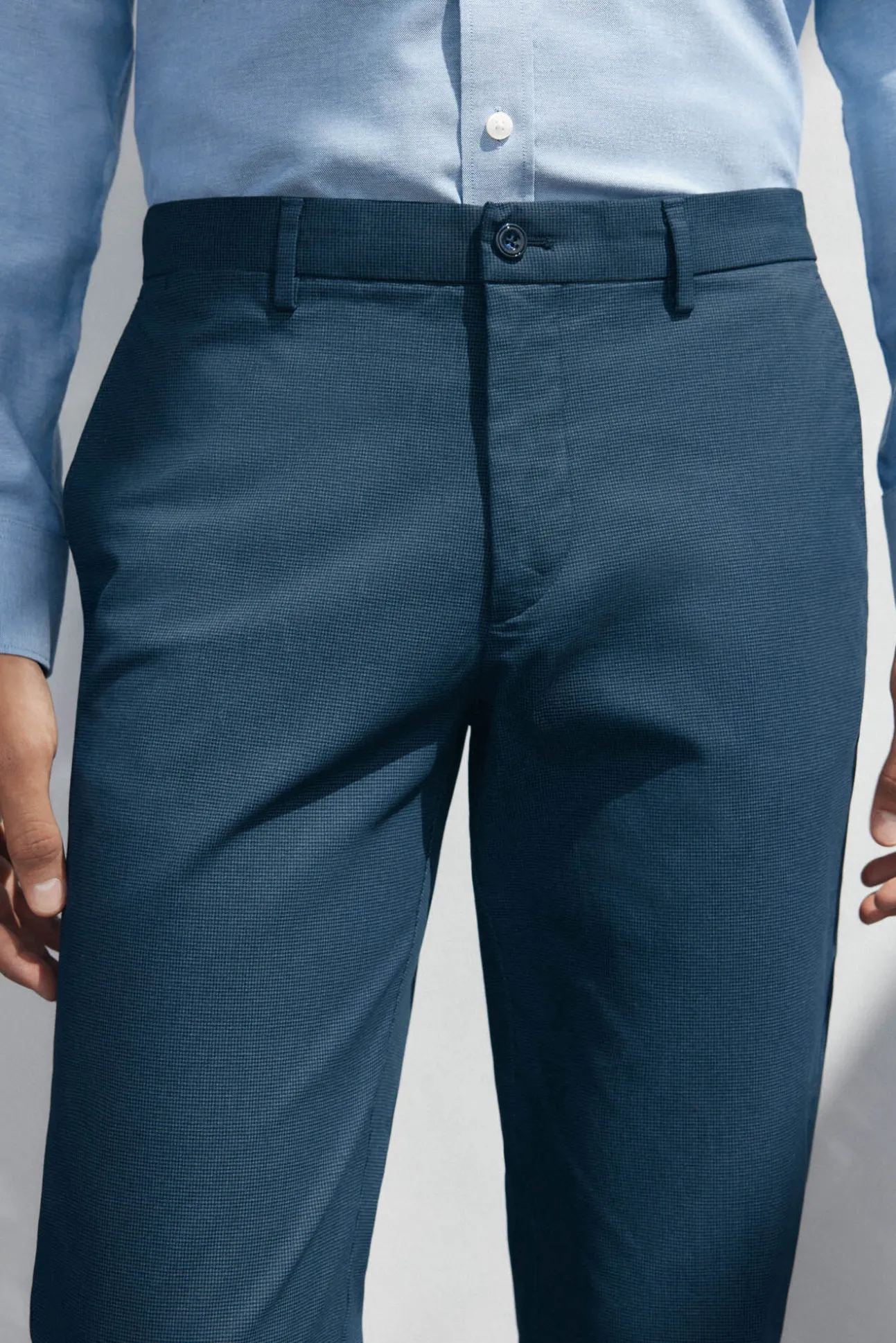 Calça calças chino com estampa slim fit