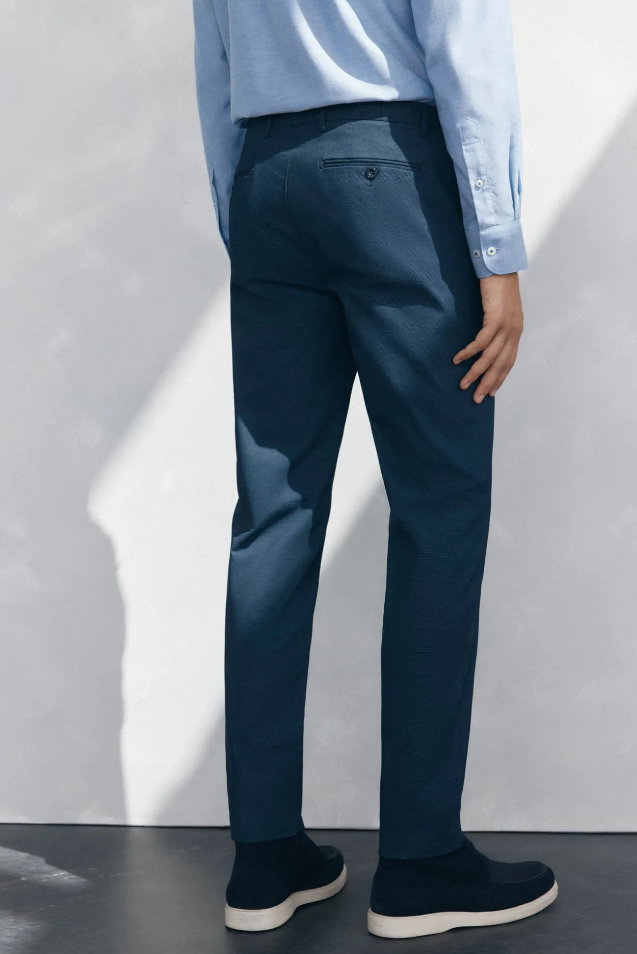 Calça calças chino com estampa slim fit