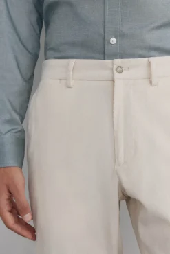 Calça calças chino de veludo veludo leve e slim fit