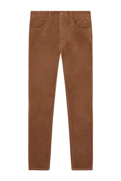 Calça calças chino de veludo veludo leve e slim fit