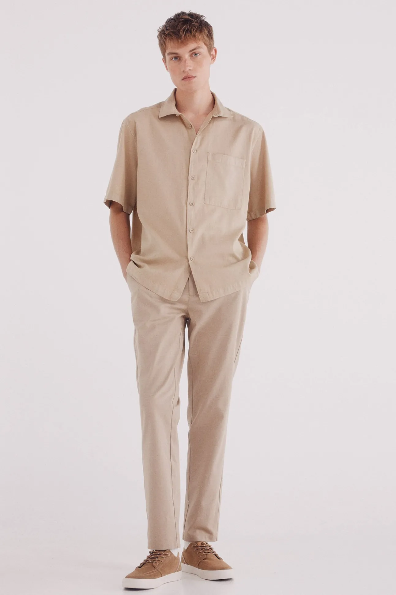 Calça calças chino slim fit confortável