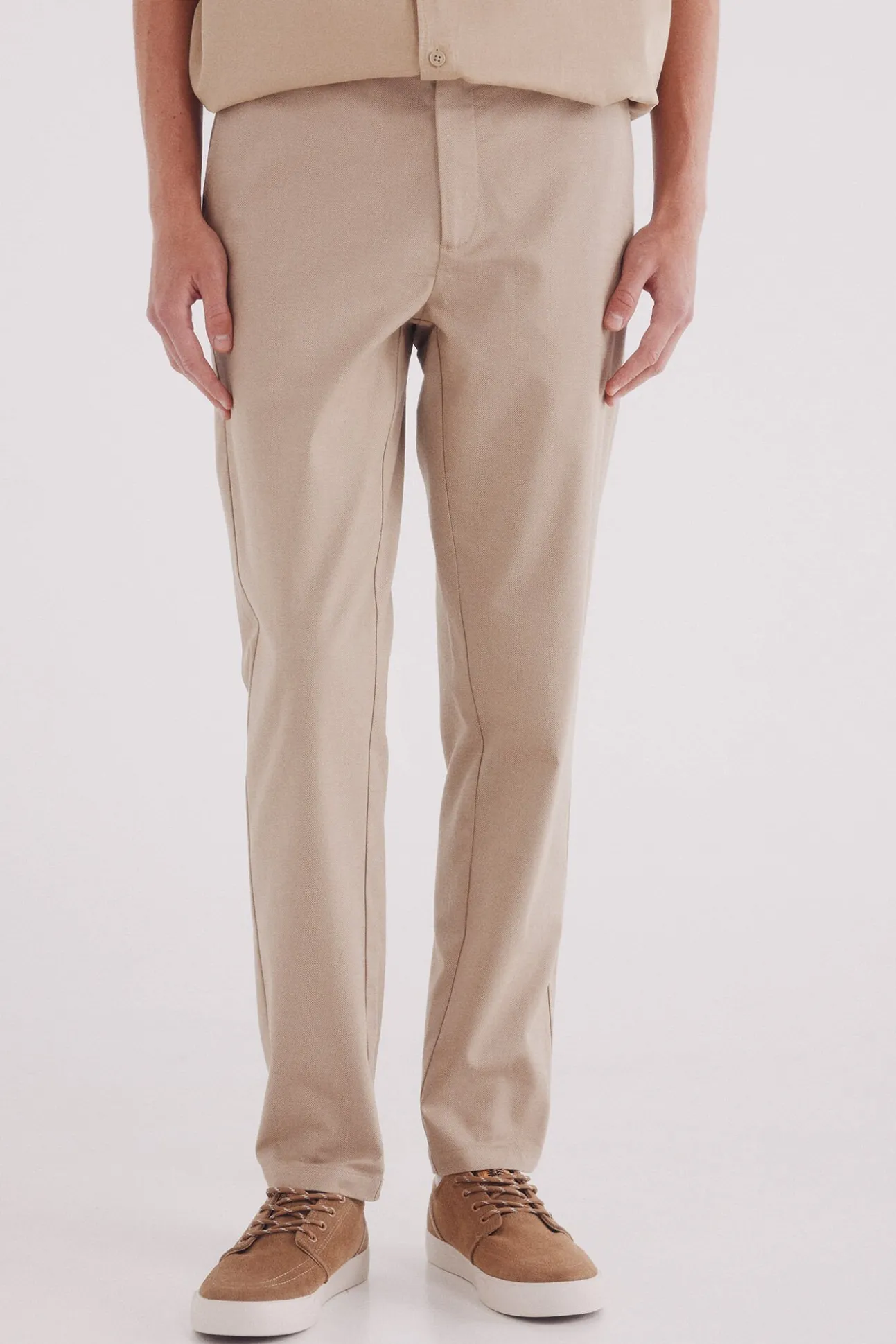 Calça calças chino slim fit confortável