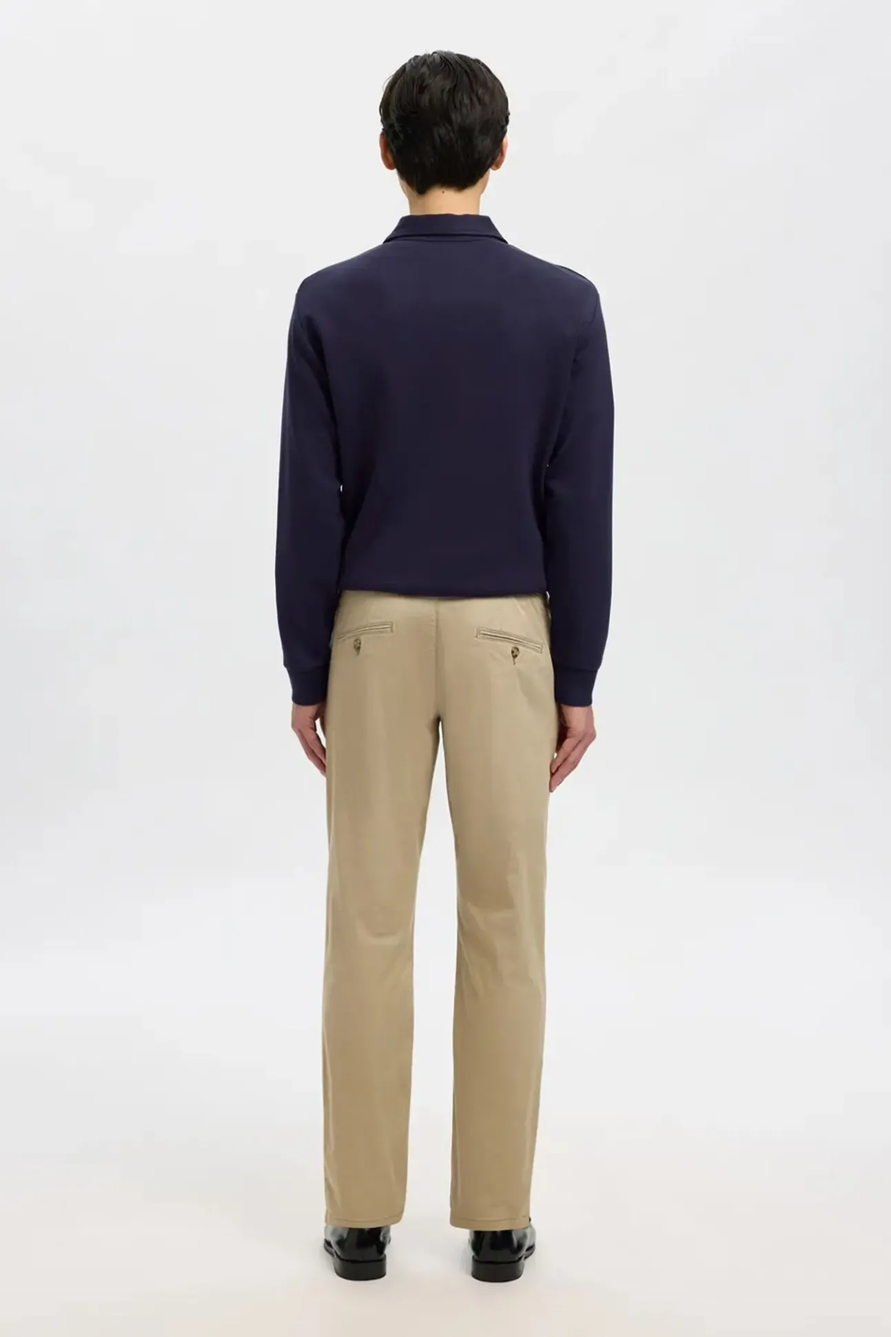 Calça calças chino slim fit feita de algodão orgânico