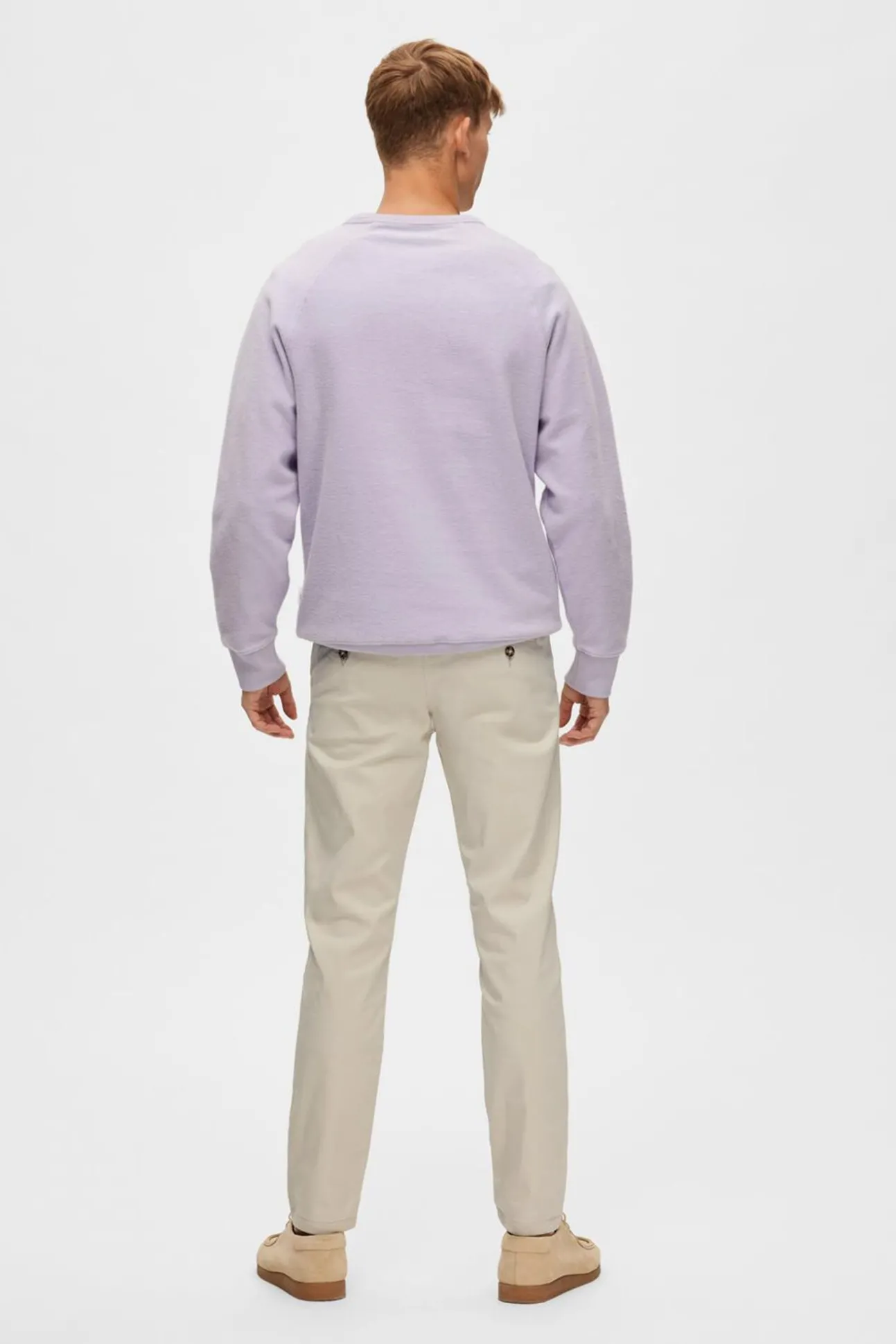 Calça calças chino slim fit feita de algodão orgânico