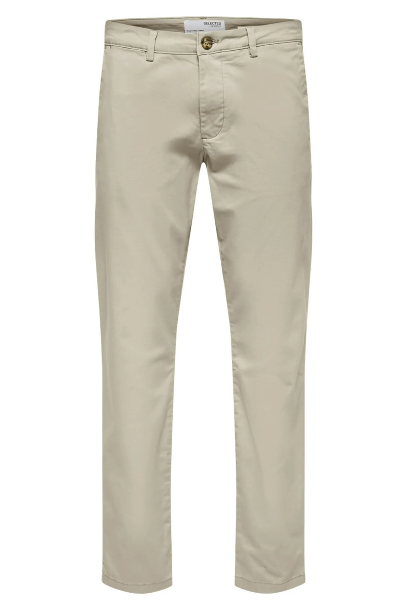 Calça calças chino slim fit feita de algodão orgânico