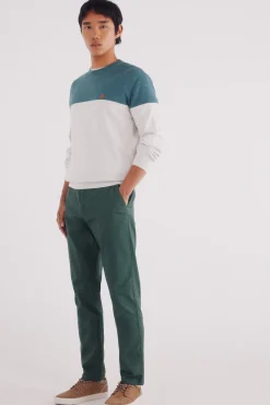 Calça calças chino slim fit com micro estampa