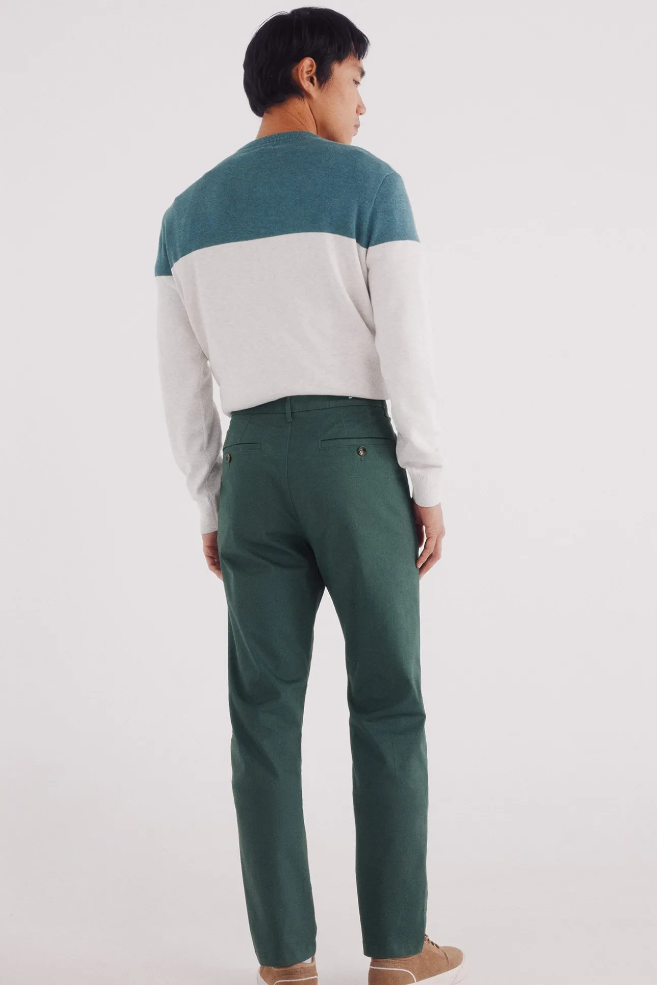 Calça calças chino slim fit com micro estampa