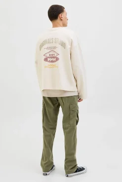 Calça cargo com ajuste relaxado