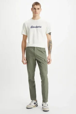 Calça cargo para homem slim cônica