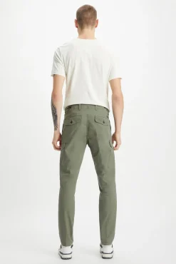 Calça cargo para homem slim cônica