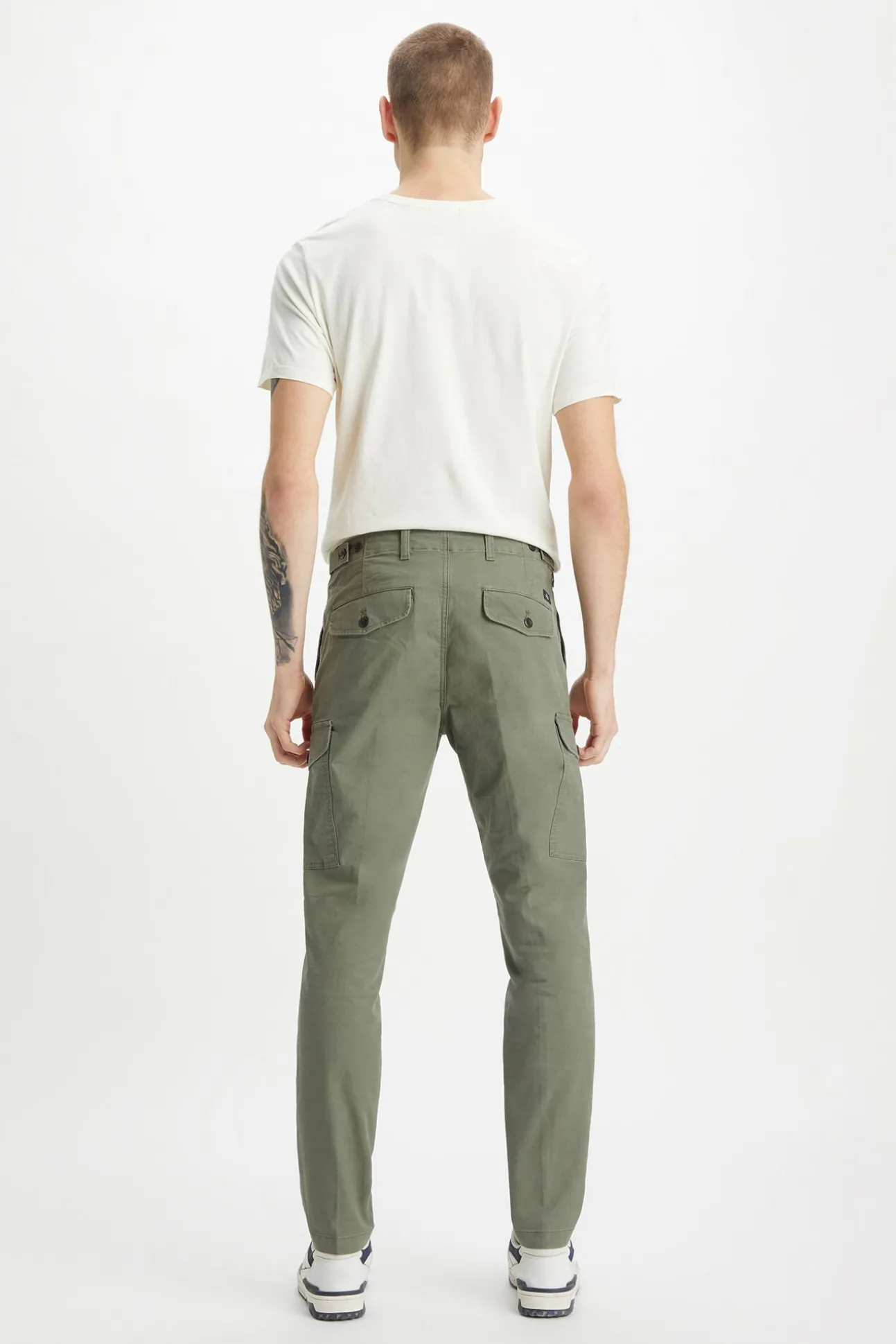Calça cargo para homem slim cônica