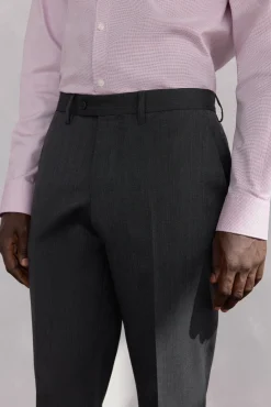 Calça cinza estruturada slim fit bi-elástica