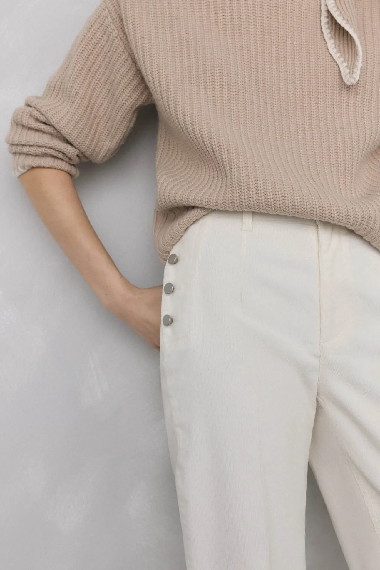 Calça clássica de veludo veludo slim