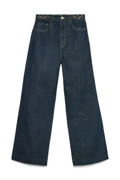Calça com detalhe de corrente