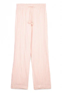 Calça comprida de calça riscas laranja