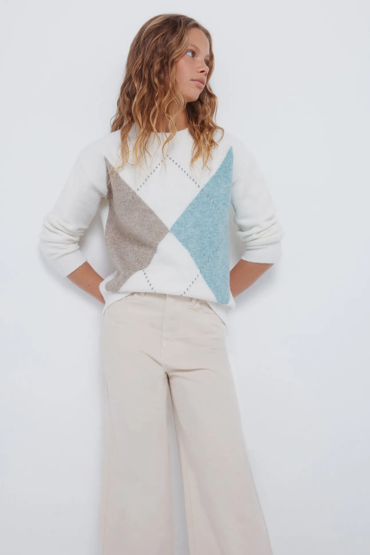 Calça culotte de microveludo cotelê para meninas