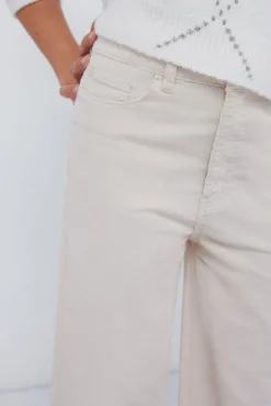 Calça culotte de microveludo cotelê para meninas