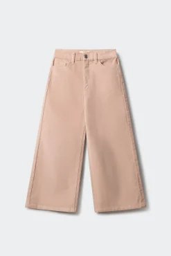 Calça culotte de microveludo cotelê para meninas