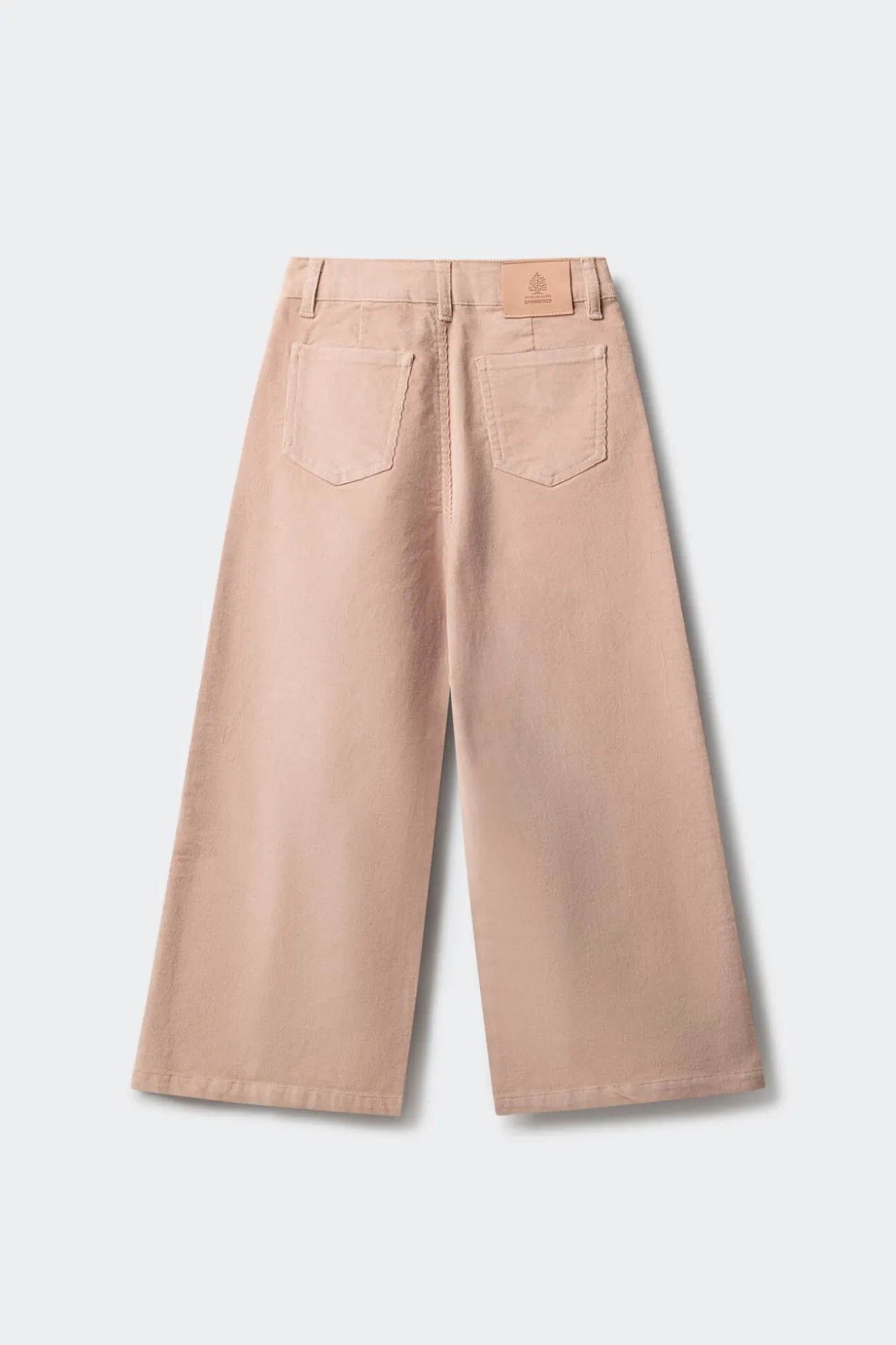Calça culotte de microveludo cotelê para meninas