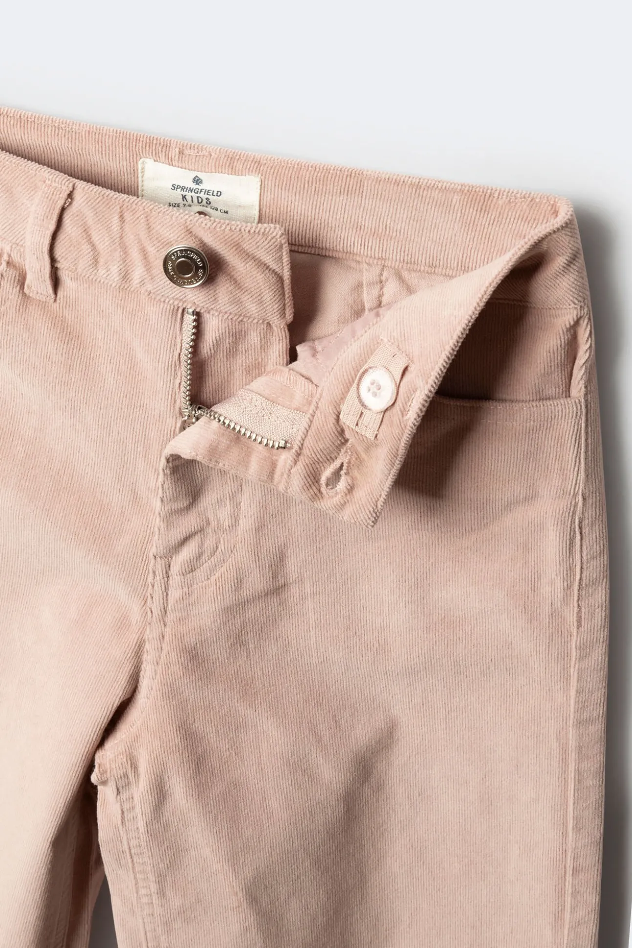 Calça culotte de microveludo cotelê para meninas
