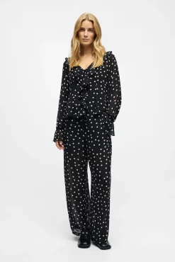 Calça de gaze estampada