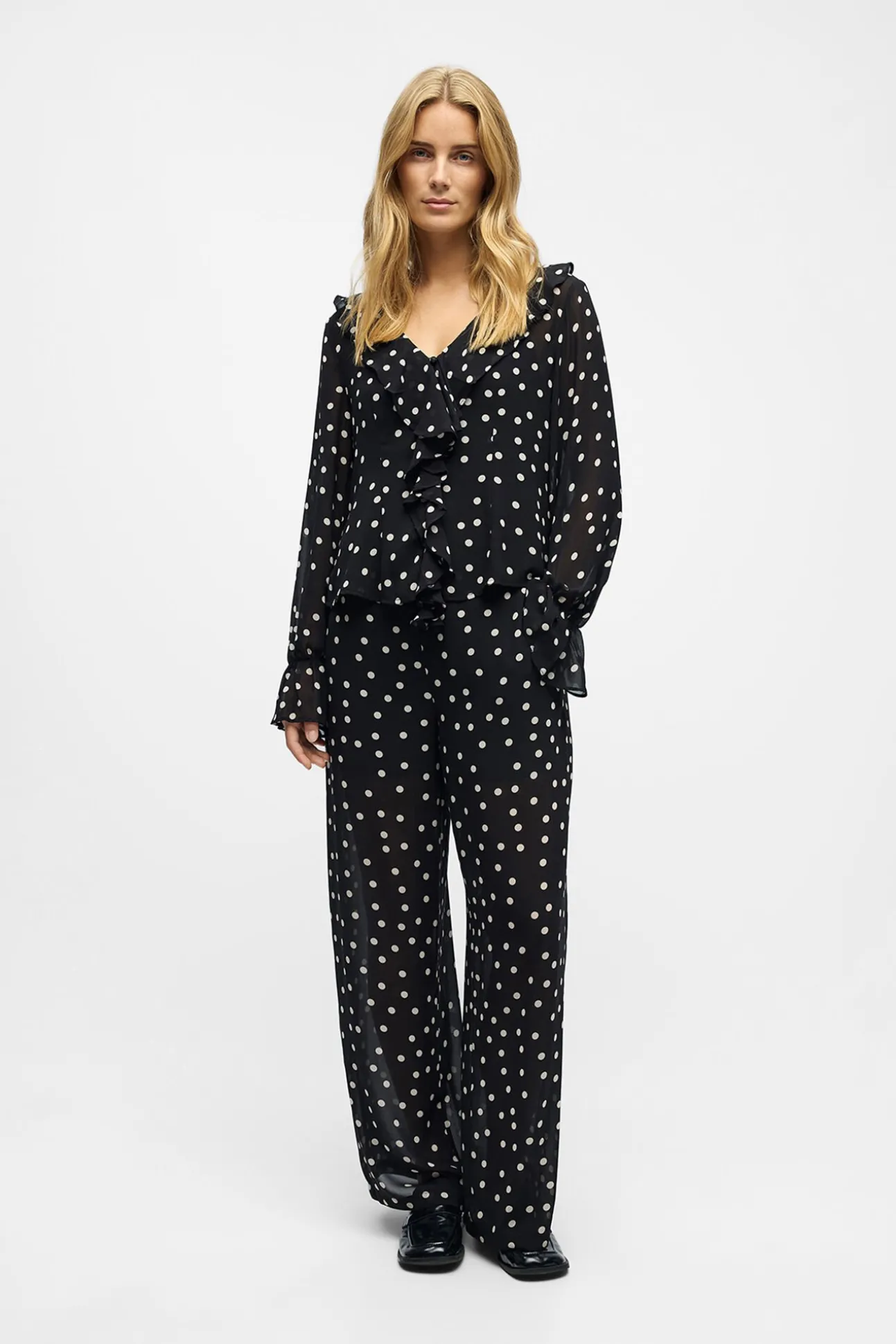 Calça de gaze estampada
