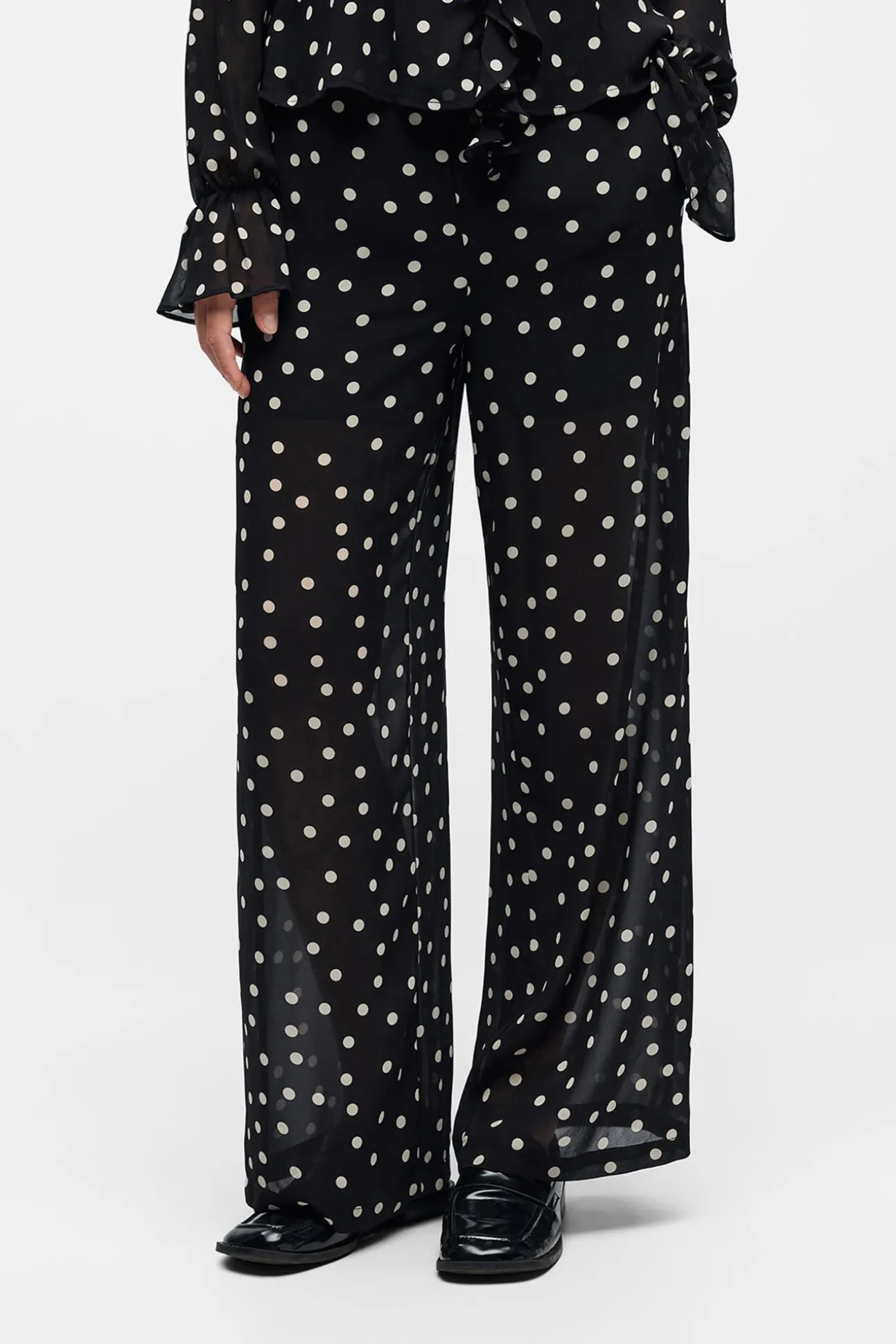 Calça de gaze estampada