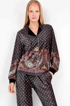 Calça de pijama de veludo