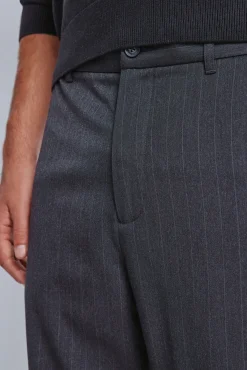 Calça de riscas reto