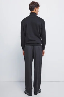 Calça de riscas reto