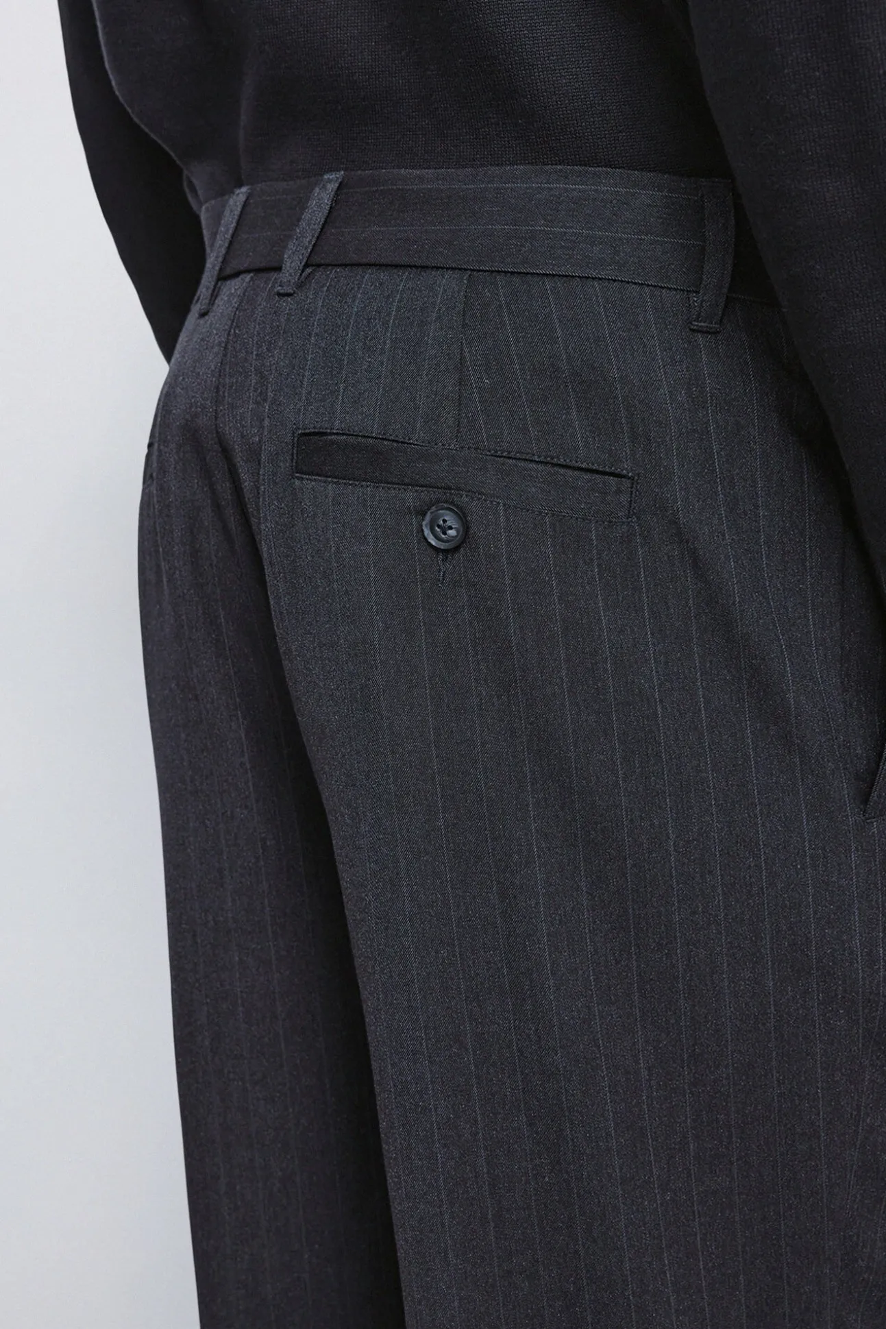Calça de riscas reto