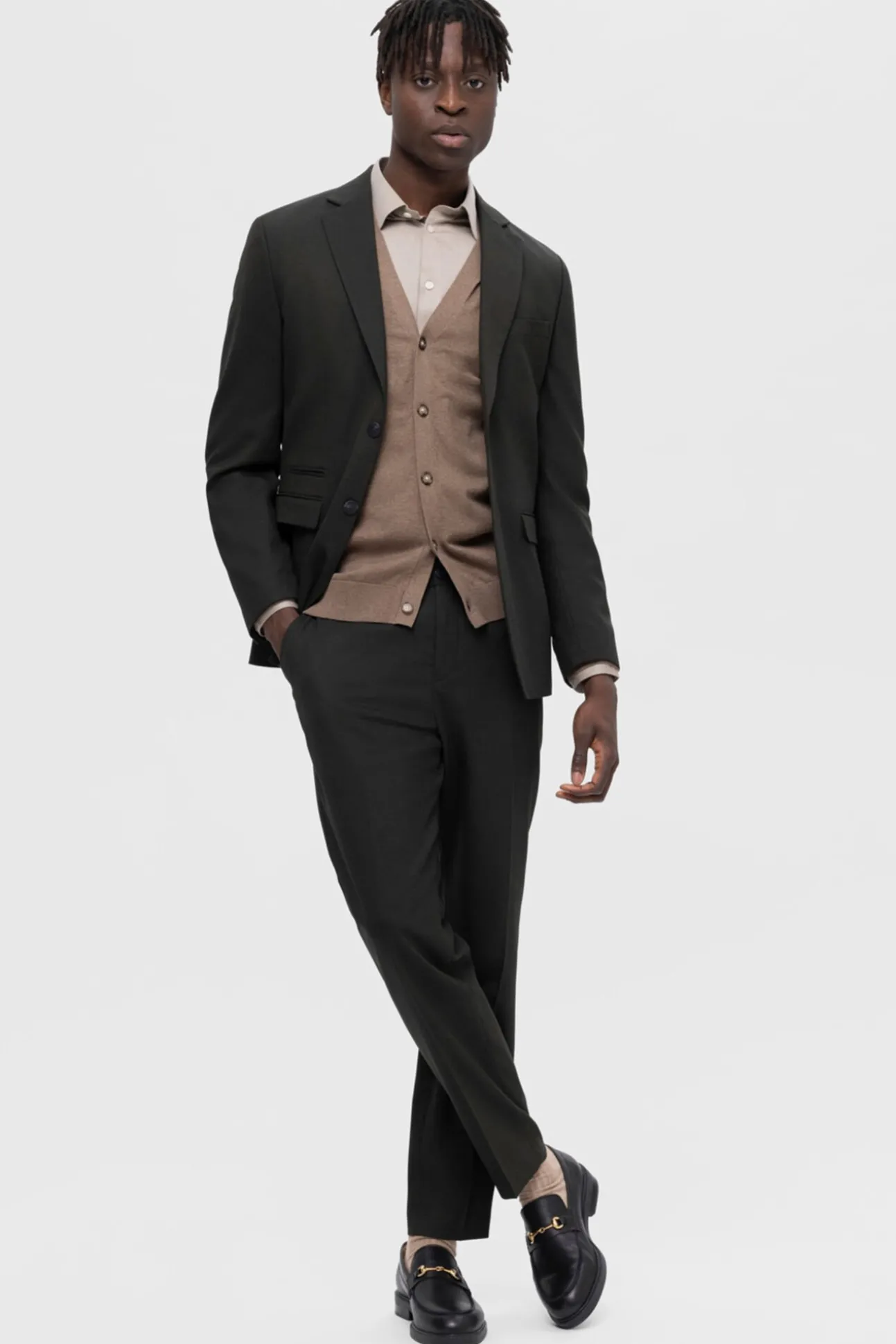 Calça de terno slim fit