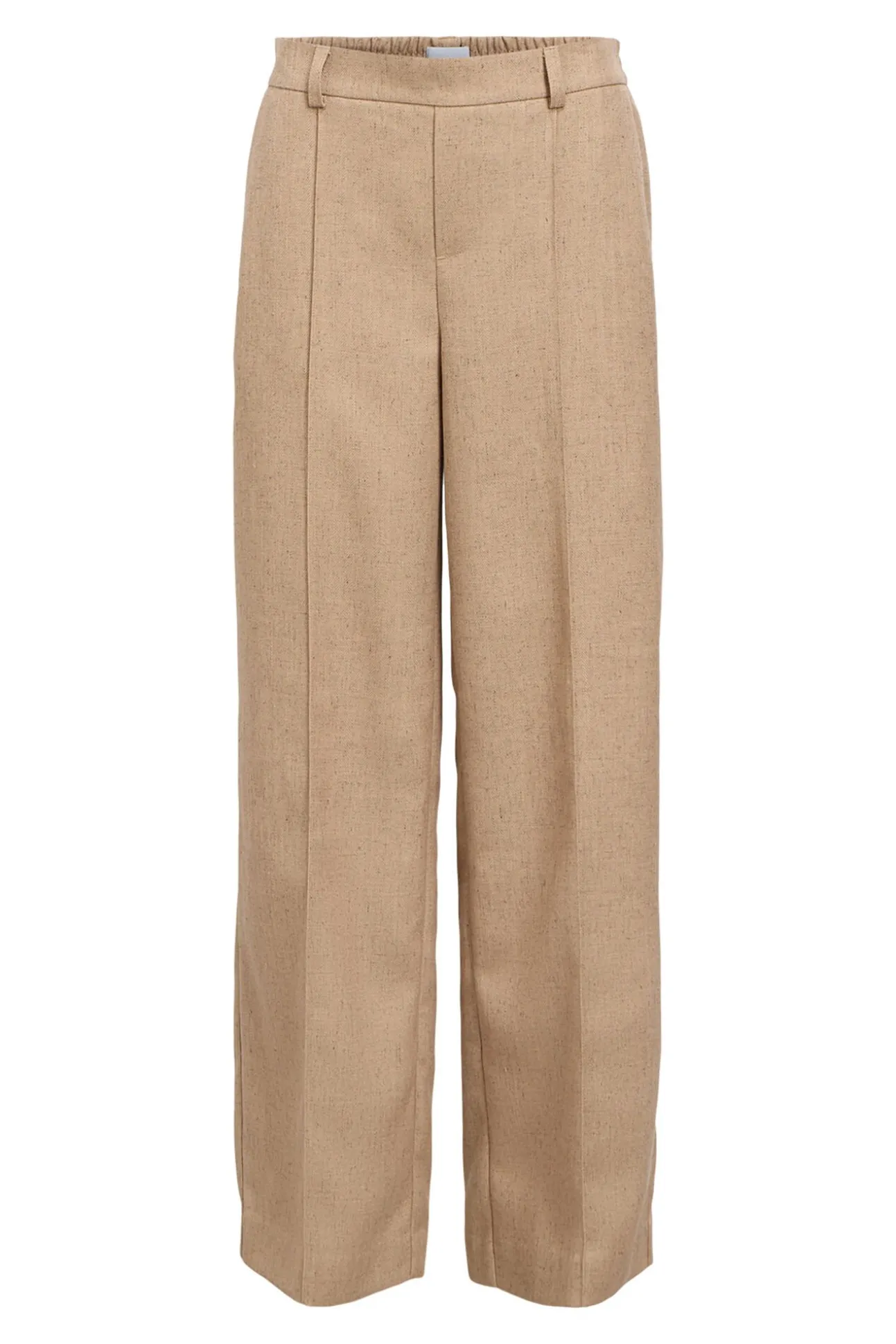 Calça de tweed de pernas largas