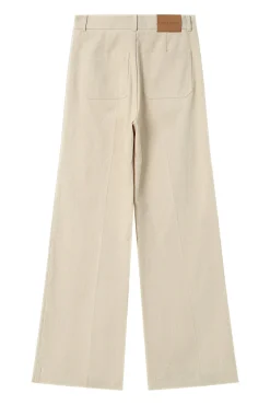 Calça de veludo cotelê com bolsos frontais
