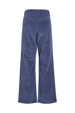 Calça de veludo cotelê de perna larga