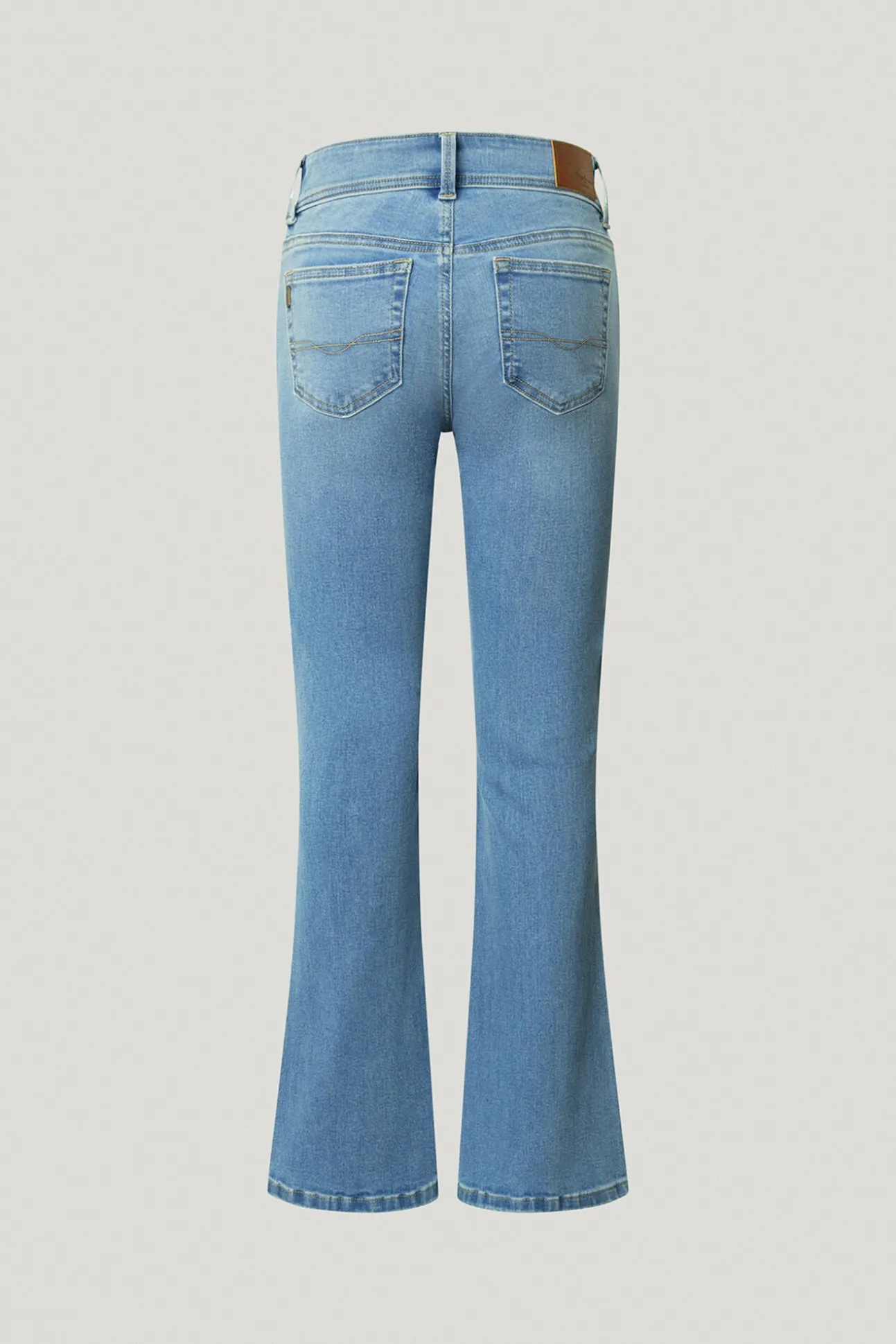 Calça denim flare de corte baixo Pimlico