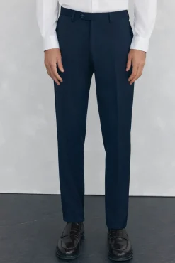 Calça estruturada azul slim fit bi-elástica