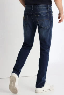 Calça jeans azul escuro médio