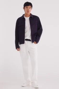 Calça jeans branca reta