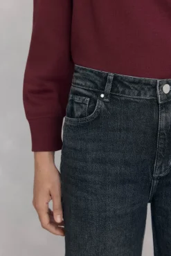 Calça jeans básica de perna larga